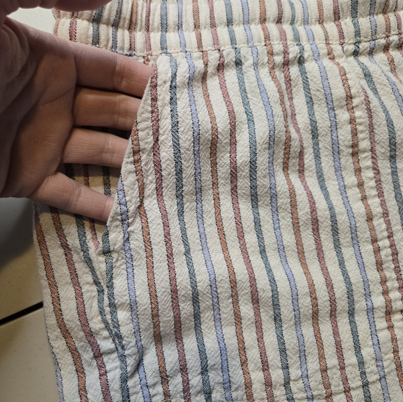 Striped Shorts, Cream/Orange/Blue/Green XL - Picture 3 of 6